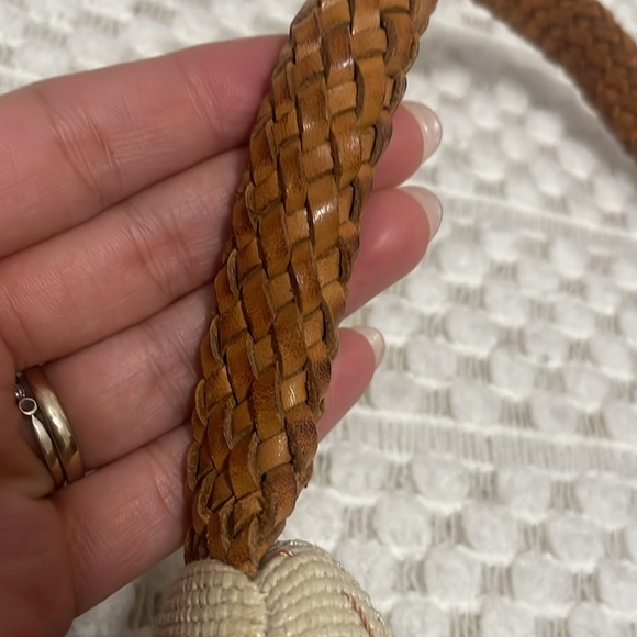 Fossil Vintage Canvas Hobo Handbag with Braided Leather Handle - Picture 2 of 15